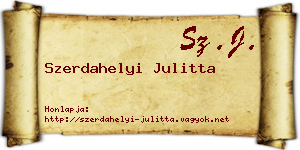 Szerdahelyi Julitta névjegykártya